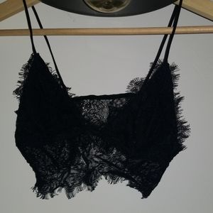 Black lace bralette